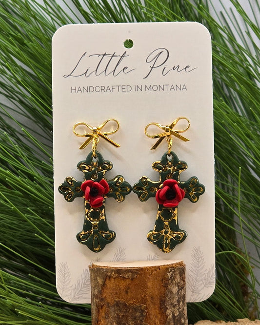 Heirloom Cross Dangles
