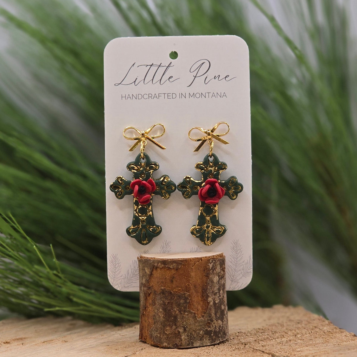 Heirloom Cross Dangles