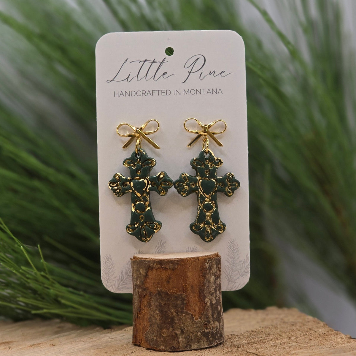 Heirloom Cross Dangles