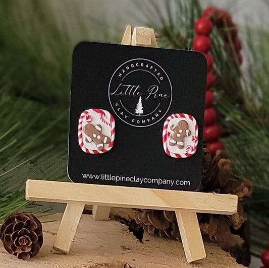 Candycane Christmas Studs